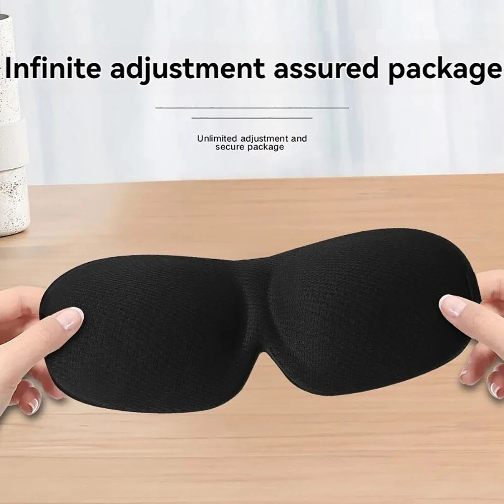 Hot 3D Non-Marking Three-Dimensional Eye Mask Without Nose Simple Solid Color Blackout Sleep Mask Students Lunch Break Eye Masks