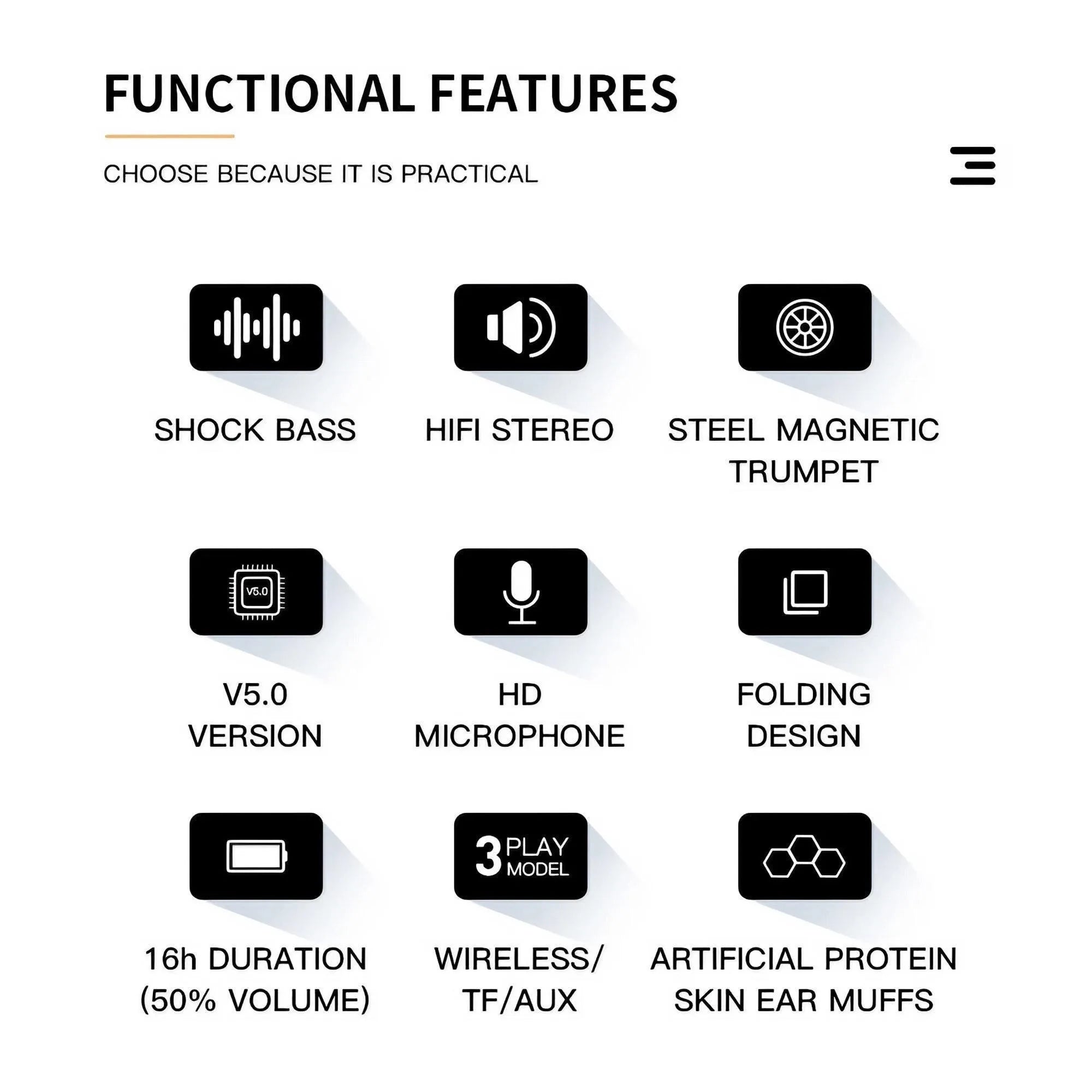 Wireless Bluetooth Gaming Headset with Microphone HiFi Stereo Sound for PC E-Sports Music Portable Headphones