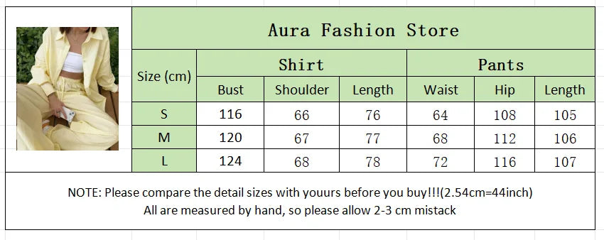 Women's Casual Solid Shirt Lace Up Pants Two Piece Set Chic Loose Lapel Blouses Elastic Waist Trouser Suit 2026 New Daily Outfit