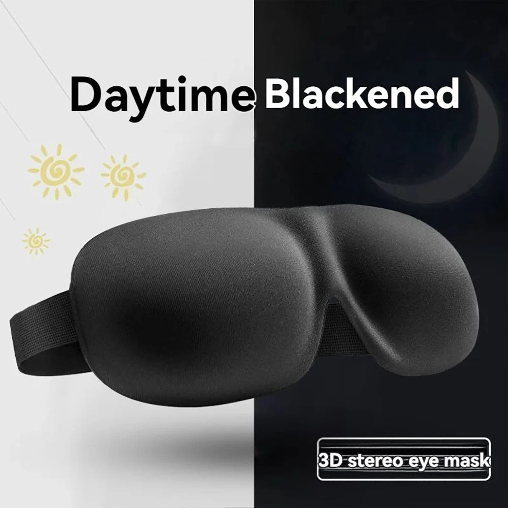 Hot 3D Non-Marking Three-Dimensional Eye Mask Without Nose Simple Solid Color Blackout Sleep Mask Students Lunch Break Eye Masks