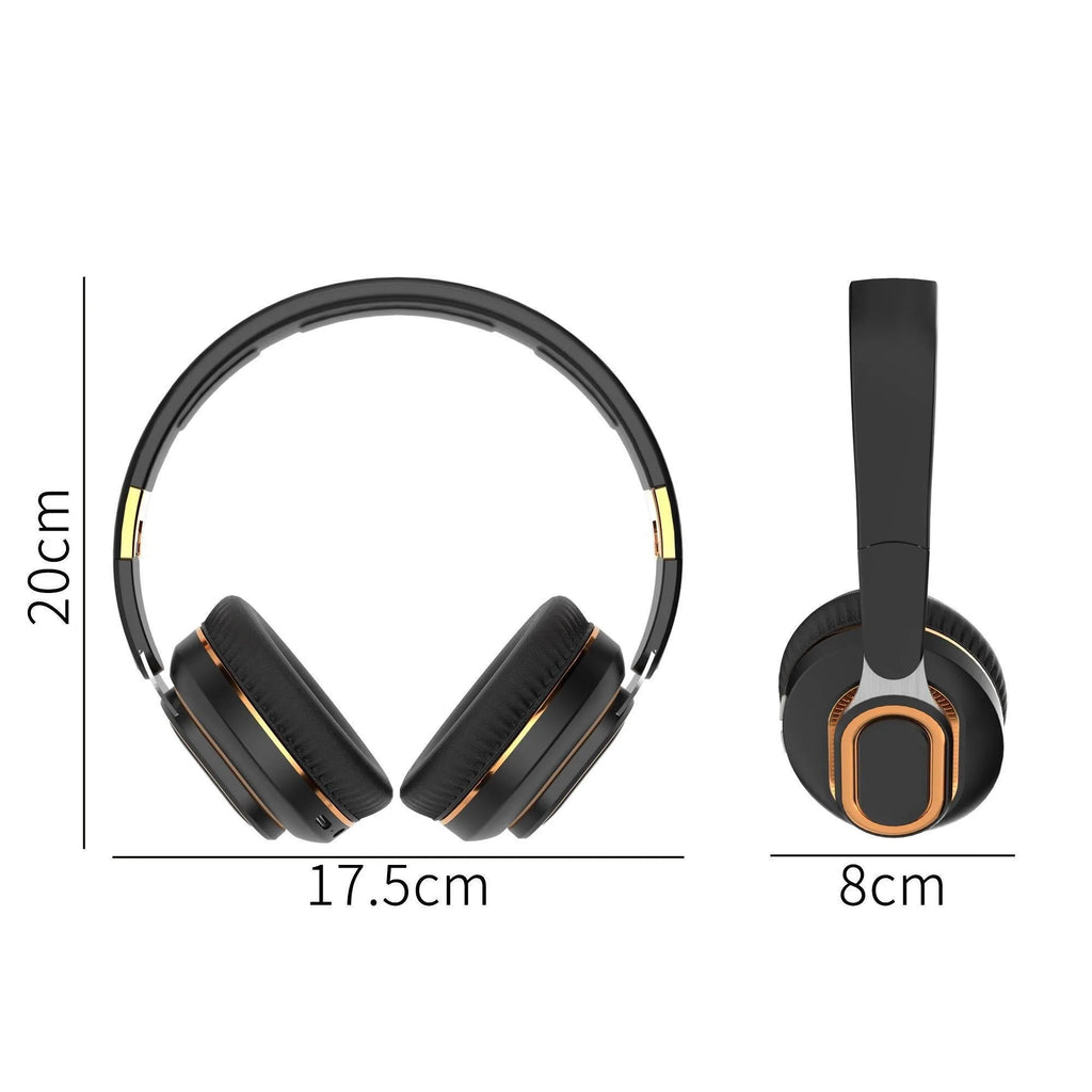 Wireless Bluetooth Gaming Headset with Microphone HiFi Stereo Sound for PC E-Sports Music Portable Headphones