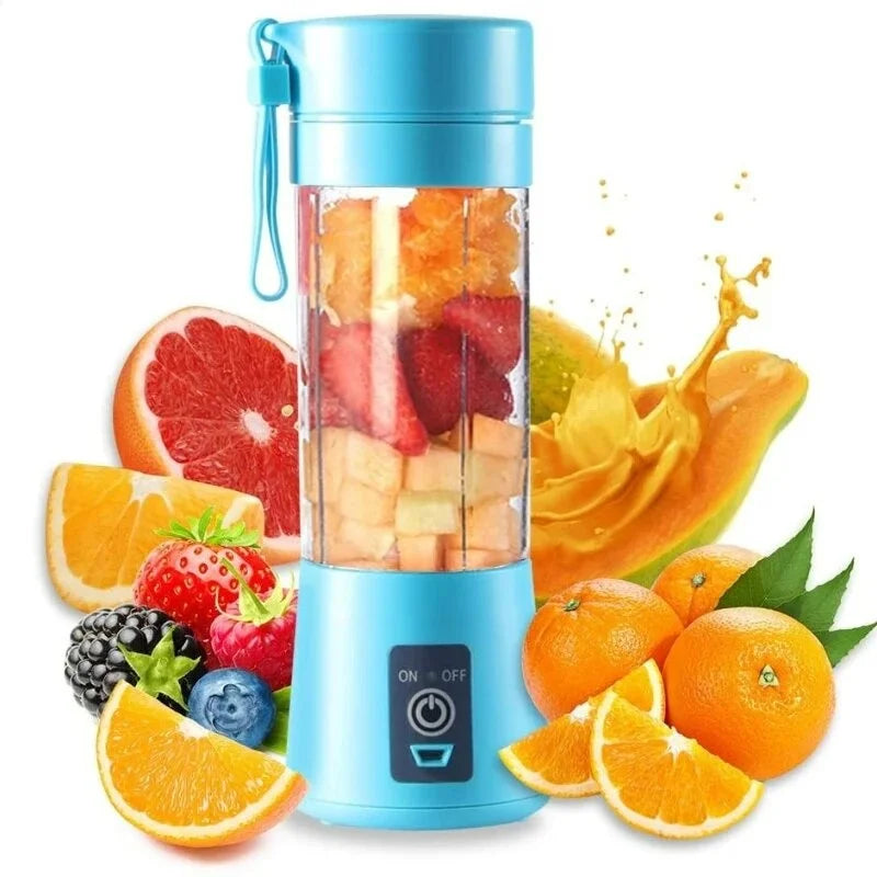 Portable Mini Blender For Shakes Rechargeable USB 380ML Traveling Fruit Juicer Cup Hand Fruit Blender Juicing Cup Kitchen Gadget