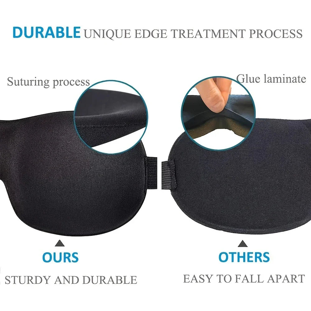 Hot 3D Non-Marking Three-Dimensional Eye Mask Without Nose Simple Solid Color Blackout Sleep Mask Students Lunch Break Eye Masks