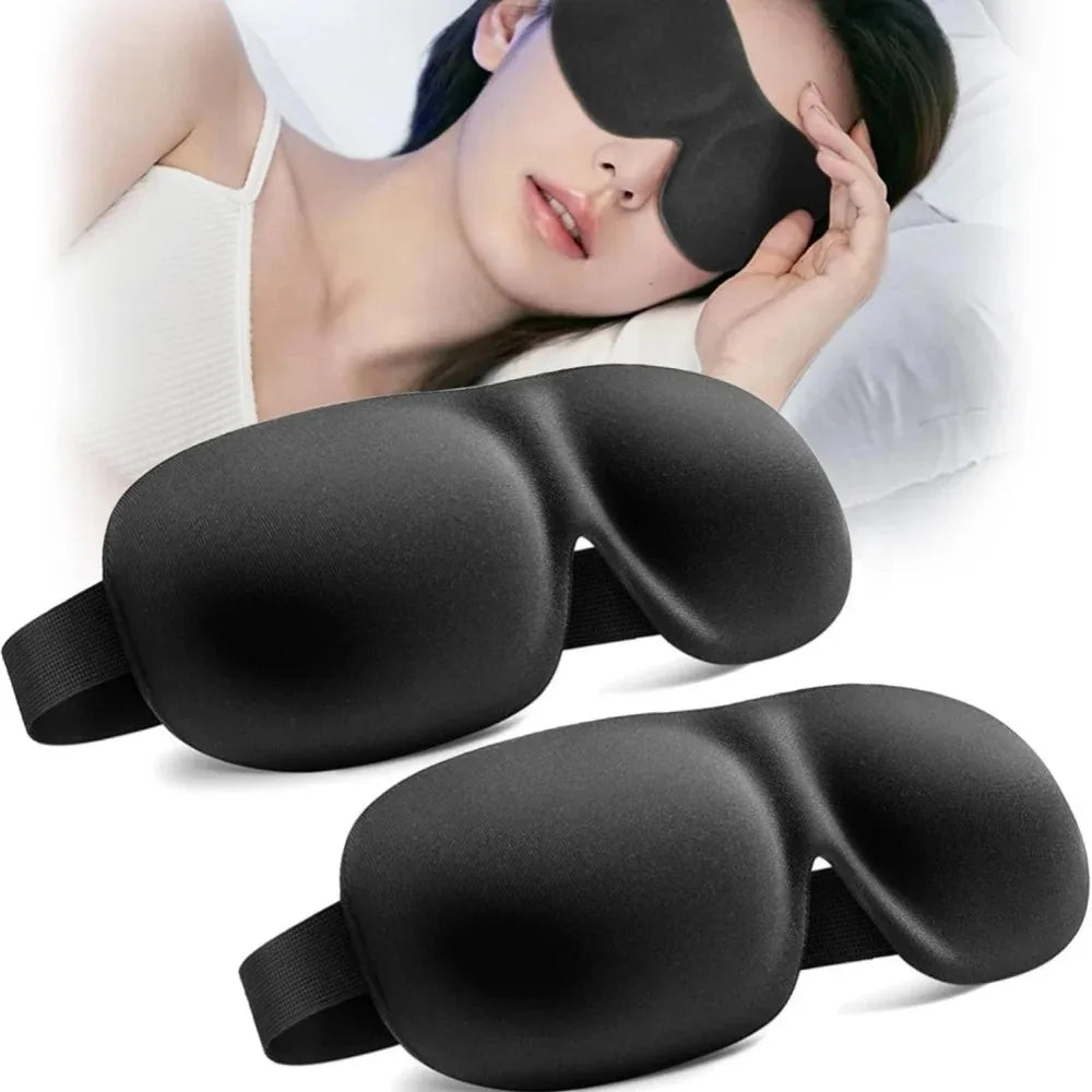 Hot 3D Non-Marking Three-Dimensional Eye Mask Without Nose Simple Solid Color Blackout Sleep Mask Students Lunch Break Eye Masks