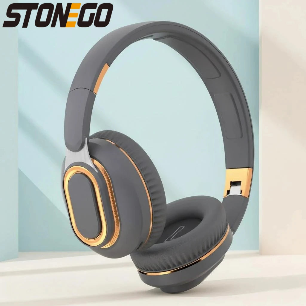 Wireless Bluetooth Gaming Headset with Microphone HiFi Stereo Sound for PC E-Sports Music Portable Headphones