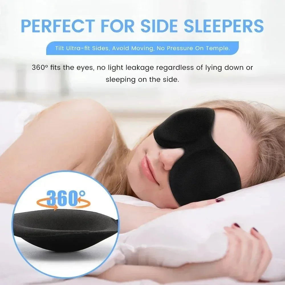 Hot 3D Non-Marking Three-Dimensional Eye Mask Without Nose Simple Solid Color Blackout Sleep Mask Students Lunch Break Eye Masks