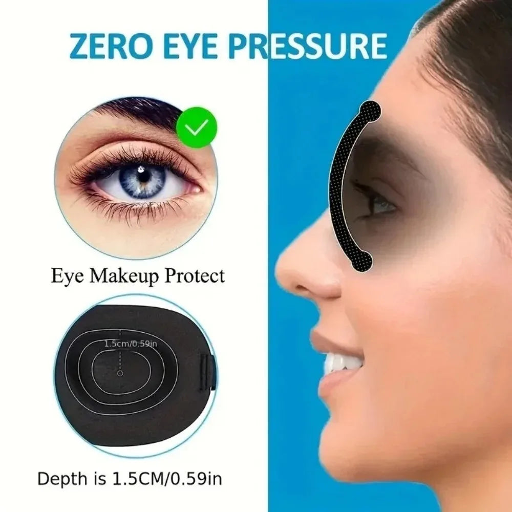 Hot 3D Non-Marking Three-Dimensional Eye Mask Without Nose Simple Solid Color Blackout Sleep Mask Students Lunch Break Eye Masks