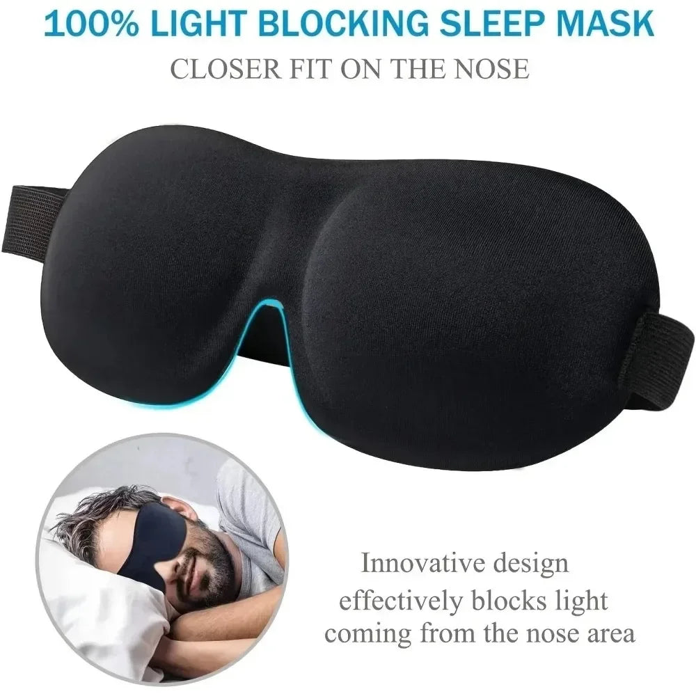 Hot 3D Non-Marking Three-Dimensional Eye Mask Without Nose Simple Solid Color Blackout Sleep Mask Students Lunch Break Eye Masks